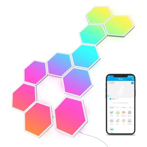 Govee Glide Hexa Light Panels, RGBIC Hexagon LED Wall Lights, Wi-Fi Smart Home Creative Wall Lights with Music Sync, Works with Alexa Google Assistant for Indoor Gaming Decor, 10 Pack - Image 1