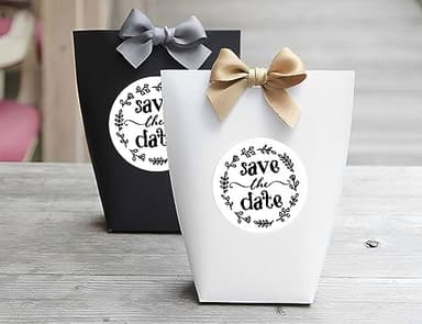 ZLKAPT 120PCS Save The Date Labels Stickers Envelope Seal Bridal Shower Stickers Save The Date Wedding Stickers Wedding Favor Stickers - Image 6