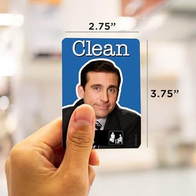 GAMAGO The Office Dishwasher Magnet - Michael and Dwight Double Sided Clean Dirty Magnet Sign Indicator - Officially Licensed Merchandise & Collectibles - Image 3