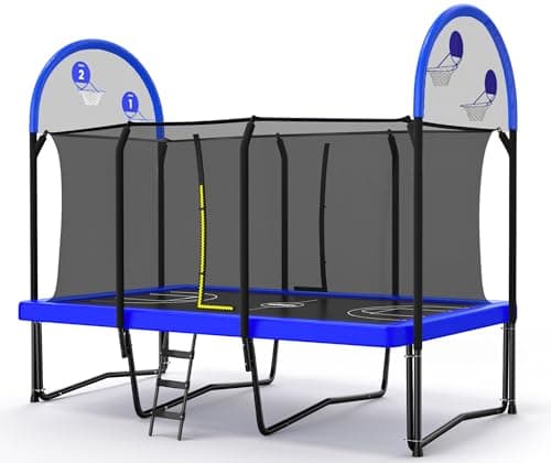 Zupapa 1500LBS Weight Capacity Rectangle Trampoline 10x17FT 9X15FT 8X14FT Outdoor Square Gymnastics Trampolines for Kids Adults Long Large Big Rectangular Tumbling Trampolin - Image 1