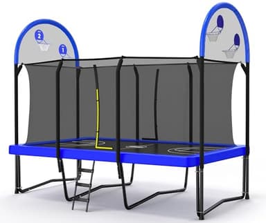 Zupapa 1500LBS Weight Capacity Rectangle Trampoline 10x17FT 9X15FT 8X14FT Outdoor Square Gymnastics Trampolines for Kids Adults Long Large Big Rectangular Tumbling Trampolin - Image 1
