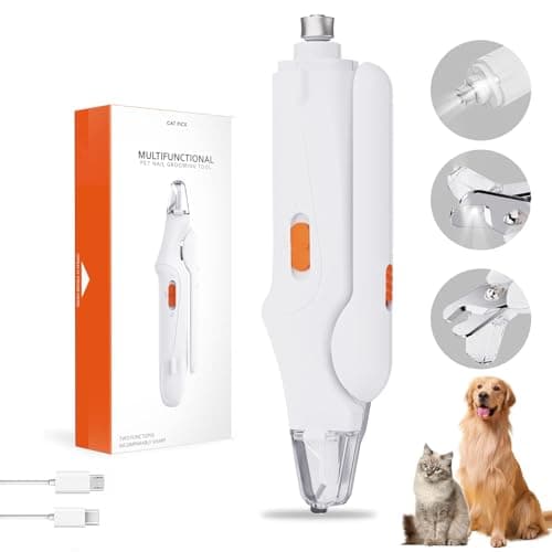 CATPICK 2-in-1 Cat Nail Clippers & Dog Nail Clippers Trimmers for Large Medium Small Dogs Cats Claw Trimmer Quick Sensor and Safety Guard USB Rechargeable with 2 LED Lights Dogs Nail Trimmer - Image 1