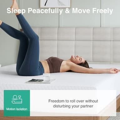 Novilla 12 Inch Mattress Queen Size, Queen Mattresses in a Box with Memory Comfort Foam & High-Density Support Foam for Refreshed Sleep & Pressure Relief with Edge Support Medium Firm - Image 5