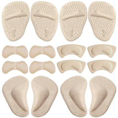 Heel Pads for Shoes, Ball of Foot Cushions Metatarsal Women, High Heel Inserts for Too Big Shoe, Arch Support Relieves Foot Pain, No Slip Insoles Inserts Comfort Pads for Women - Image 1
