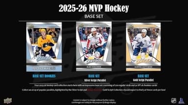 2025 2026 Upper Deck M V P Hockey Series Unopened Blaster Box of 11 Packs with Chance for Rookies Plus #1 Draft Picks Cards and Blaster Exclusive Gold Scripts - Image 5