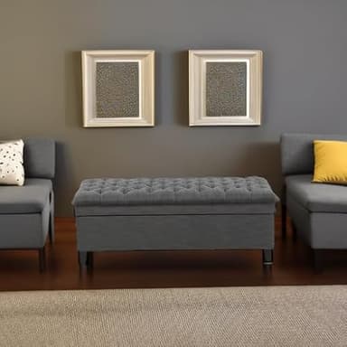 Christopher Knight Home Juliana Fabric Storage Ottoman, Gray - Image 6