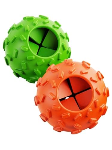 ZHIERDE Dog Puzzle Toy 2 Pack – Cognitive Dog Treat Toy,Interactive Dog Toys for Treat Dispensing, Slow Feeder for Mental Stimulation & Anxiety Relief, Puppy Training Toy, Natural Rubber - Image 1
