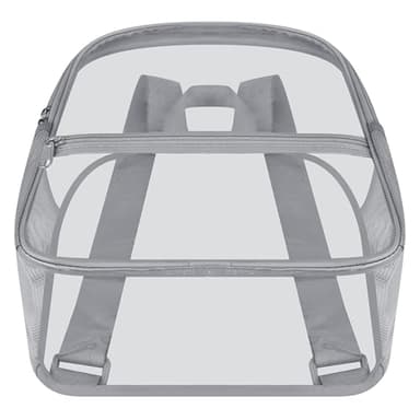 Oraben Clear Backpack for Stadium Events Clear Stadium Backpack 12x6x12 Bag (Nylon Shoulder Straps, Grey) - Image 9