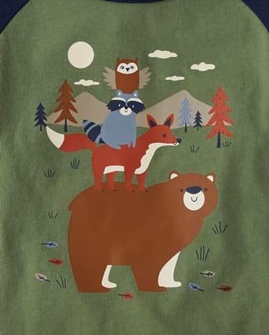 The Children's Place,Baby Boys,and Toddler Long Sleeve Everday Casual Knit Shirt,Wilderness 3-Pack,6 Months,9 Months - Image 3