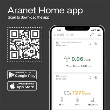 SAF Aranet4 Home: Wireless Indoor Air Quality Monitor for Office or School (CO2, Temperature, Humidity and More) Portable, Battery Powered, E-Ink Screen, App for Configuration & Data History - Image 5