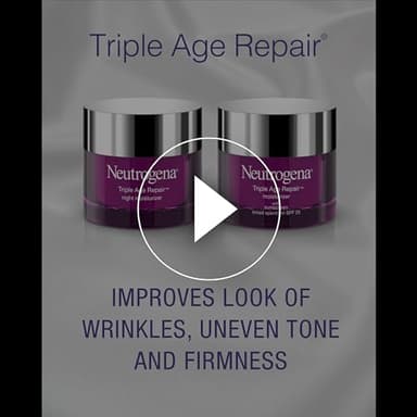 Neutrogena Triple Age Repair Face Moisturizer with SPF 25, 1.7 oz Jar, Anti-Aging Face Cream, SPF Moisturizer & Neck Cream, Anti Wrinkle Lotion for Dark Spots, Glycerin & Shea Butter - Image 10