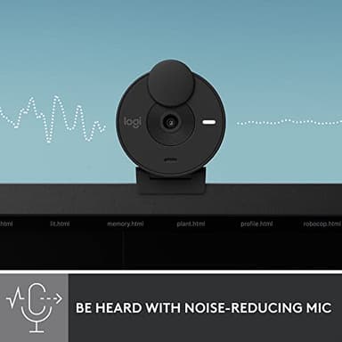 Logitech Brio 301 Full HD Webcam with Auto Light Correction, Show Mode, Noise Reduction Mics, Privacy Cover, Works with Microsoft Teams, Google Meet, Zoom, Nintendo Switch 2 new GameChat mode - Black - Image 4