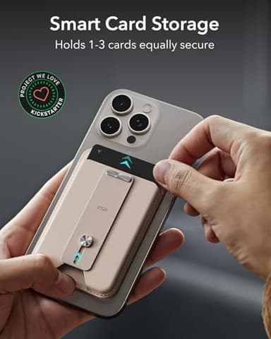 ESR for Magsafe Wallet with Full Find My Functionality, Magnetic Geo iPhone Wallet,3,000g Magnet Strength, Card-Holder with Adjustable Stand, for iPhone 17/16/15/14/13/12 Series, Desert - Image 4