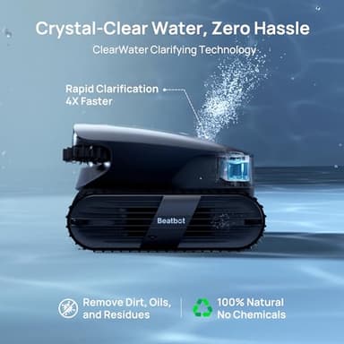 (2025) Beatbot AquaSense 2 Ultra Cordless Robotic Pool Cleaner for Complex Pools, Pool Mapping with AI Camera, 5-in-1 Cleaning, Smart Surface Parking, Pool Skimmer, Water Clarification – Midnight Blue - Image 7