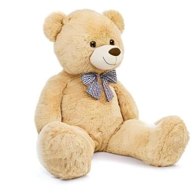 MorisMos Bow Tie Giant Teddy Bear 4 Feet, 47inch Stuffed Animal Big Teddy Bear Plush, Classic Girlfriend Boyfriend Gift, Brown - Image 8