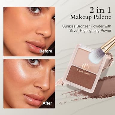 Color Nymph Makeup Set for Teens Girls with Cosmetic Bag, Full Face Makeup Kit For Women included 9 Color Eyeshadow Palette Concealer Liquid Blush Eyeliner Lipgloss - Image 7