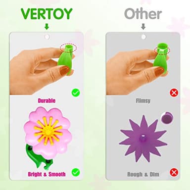 VERTOY Flower Garden Building Toy Set for 3, 4, 5, 6 Year Old Girls, STEM Educational Activity Games and Girls Birthday Gift for Age 3+ yr Toddlers and Kids, 143 pcs - Image 4