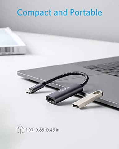 Anker USB C to HDMI Adapter (4K@60Hz), 310 USB-C Adapter (4K HDMI), for MacBook Pro, MacBook Air, iPad Pro, Pixelbook, XPS, Galaxy, and More(Compatible with Thunderbolt 3 Ports) - Image 5