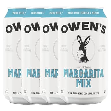 Owen’s Craft Mixers | Sparkling Margarita 4 Pack | Handcrafted in the USA with Premium Ingredients | Vegan & Gluten-Free Soda Mocktail and Cocktail Mixer - Image 1