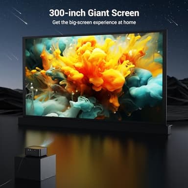 Official Licensed Netflix 1500 ANSI Smart Projector, HAPPRUN 4K Projector with Wifi and Bluetooth, DoIby Audio,Native1080P,Built-in Apps, ,Electric Focus,Movie Projector for Home Cinema,Outdoor,Indoor - Image 7