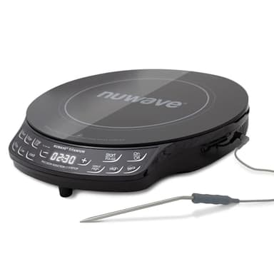 Nuwave Upgraded Induction Cooktop, 3 Wattage Control, Patented Digital Temp Probe, 8”Large Heating Coil, 12”Shatter-Proof Ceramic Glass,106 Temps-Ctrl - Image 1