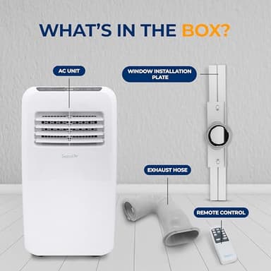 SereneLife 3-in-1 Portable Air Conditioner with Built-in Dehumidifier Function,Fan Mode, Remote Control, Complete Window Mount Exhaust Kit - Image 7