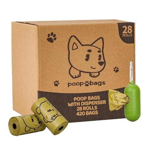 Lesibag Dog Poop Bags With Dispenser, Strong and Leak-proof Waste Bags for Pets, Floral Scented, 270 Count (18 Packs of 15), 13 Inch x 9 Inch (Khaki) - Image 1