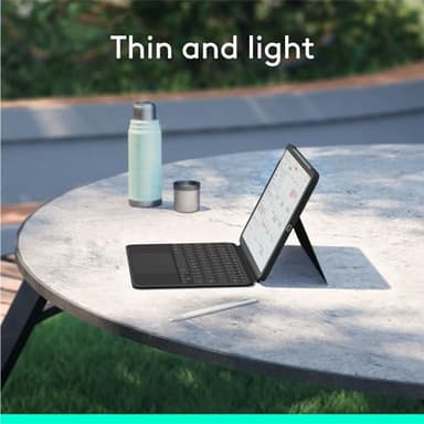 Logitech Combo Touch iPad Air 11 inch Case M2 (2024), iPad M3 & Air (4th & 5th gen - 2020, 2022) Keyboard Case with Kickstand - Midnight Black - Image 7