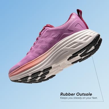 NORTIV 8 Women's Walking Shoes Cushion Running Tennis Shoes ActiveFloat Non-Slip Comfortable Breathable Workout Gym Sports Athletic Fashion Sneakers,Size 6.5,Purple,SNWS245W - Image 3