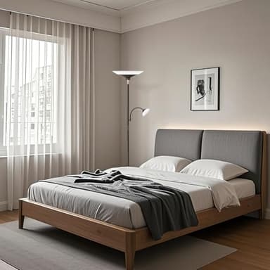 SIBRILLE Upgraded 2-in-1 Torchiere Floor Lamp, Dimmable Standing Lamp with Remote&Touch Control, 34W Brightness Adjustable Floor Reading Light, Black Modern Corner Lamp for Living Room Bedroom Office - Image 9