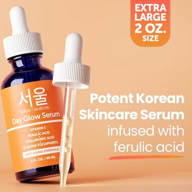 SeoulCeuticals Large 2oz Korean 20% Vitamin C Hyaluronic Acid Serum + CE Ferulic Acid - Potent Anti Aging, Anti Wrinkle K Beauty - Image 7