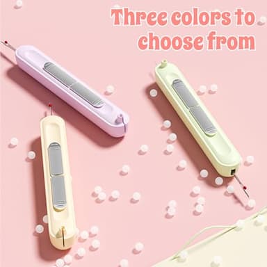 Upgraded 2 in 1 Needle Threaders Seam Ripper,Threader for Hand Sewing Sewing Supplies,Stretchable Remover Tool for Hand Sewing,Knitting,Cross Stitch,Embroidery,Thread Removal (White+Green) - Image 2