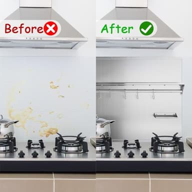 Atatod Range Backsplash, 36 x 29.5 Inch Range Hood Wall Shield with Built-in Storage Shelf & Hanging Rack, Stainless Steel Backsplash for Stove Easy Installation - Image 7