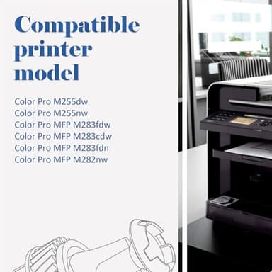 206X 206A Toner Cartridges 4 Pack High Yield M283fdw N283cdw Set Compatible Replacement for HP 206X 206A Color Laserjet Pro MFP M283cdw M255dw M283 Printer Ink (with Chip, Black Cyan Yellow Magenta) - Image 2