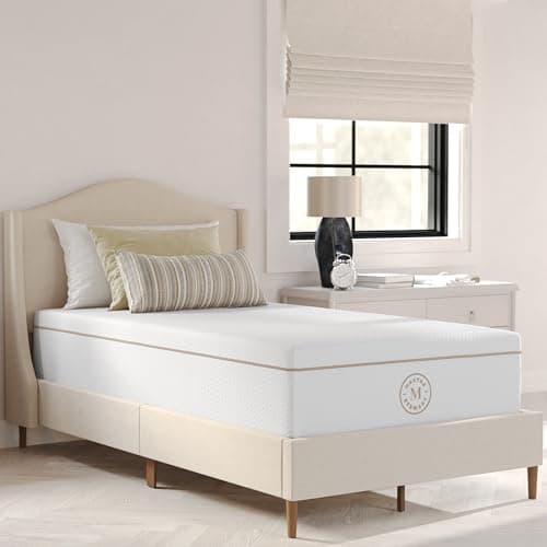 Martha Stewart SleepComplete Twin Mattress in a Box, Medium-Plush Dual-Action Cooling Gel Memory Foam Mattress, Removable Coolweave Jacquard Cover, 12", White - Image 1