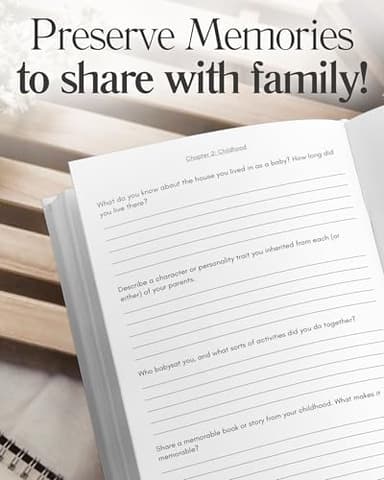 Grandpa's Life Story Journal (Hardcover): A Meaningful Keepsake for Grandpa to Share His Journey & Memories, Book Includes 250+ Prompt Questions, Sentimental Gift for Father's Day, Birthday, Christmas - Image 4