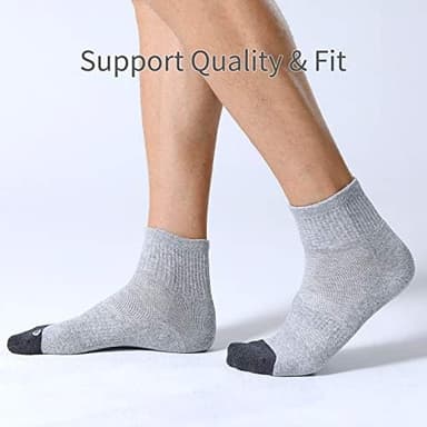 FITRELL 6 Pack Men's Athletic Ankle Socks Cushioned Sports Running Socks 7-9/9-12/12-15 - Image 8