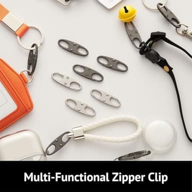 Zelin Small Carabiner, Double Opening Zipper Locks, 4Pcs Premium Zinc Alloy Zipper Clip Theft Deterrent for Luggage, Clothing, Backpacks, Boots, Purses, Travel Outdoor Sports - Image 5