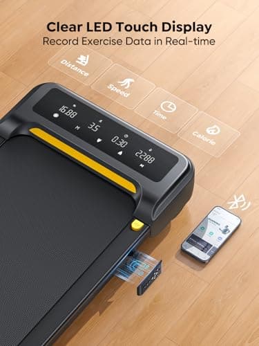 Walking Pad with Incline, Under Desk Treadmill, Portable Treadmills for Home/Office, 2.5HP Walking Jogging Running Machine 300 lbs Capacity with LED Display, Remote Control/App Control - Image 6