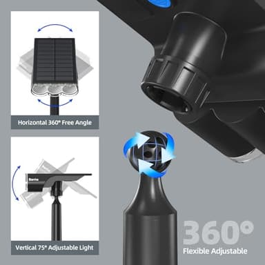 Barrina WRGB Solar Lights Outdoor, Color Changing Solar Landscape Lighting with 360° Horizontal Adjustable, RGB Solar Spotlights Outdoor for Outside, 6 Packs - Image 7