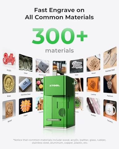 xTool F1 2-in-1 Dual Laser and Infrared Engraver with Slide Extension, Rotary Extension and Smoke Purifier, Lightning Speed Portable Fiber Laser Engraver for Metal Wood - Image 4