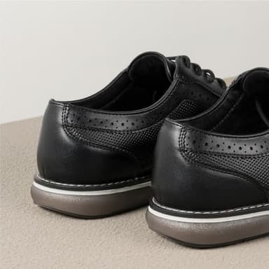 Bruno Marc Men's Plain Toe Oxford Shoes Business Formal Derby Dress Sneakers Crossflex GentEdge,Size 8,Black,SBOX223M - Image 4