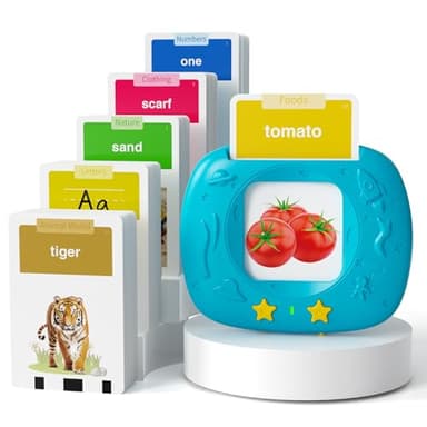 HOMESTEC Toddlers Talking Flash Cards with American accent & 288 Sight Words, Speech Therapy Toys for 3 4 5 6 Years Old Boys and Girls, Learning Educational Montessori Sensory kit, Kids Birthday Gifts - Image 1