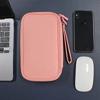 DDgro Travel Accessories for Women, Electronics Organizer Pouch Bag for Tech Accessory & Airplane Essentials (Medium, Pink) - Image 6