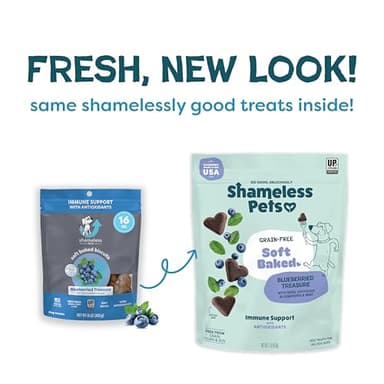 Shameless Pets Soft-Baked Dog Treats, Blueberried Treasure - Natural & Healthy Chews with Mint for Immune Support - Dog Biscuits Baked & Made in USA, Free from Grain, Corn & Soy - 1 Pound (Pack of1) - Image 2