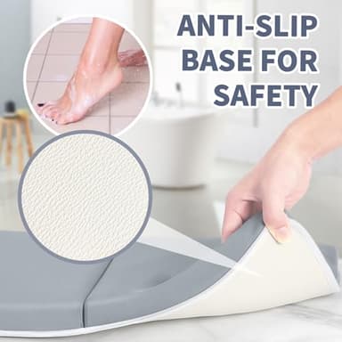 URMYWO Bath Kneeler and Elbow Rest Pad Set - 1.5" Thick Baby Bath Kneeler Pads with Toys Organizer, Anti-Slip Cozy Knee & Arm Support Bathtub Mat, Quick Dry Kneeling Pad for Baby Bath Time - Image 4