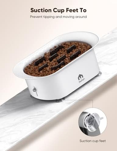 PETPATH Slow Feeder Dog Bowls,with Maze Puzzle Anti-Slip Interactive Feeding Slow Down Eating,Anti -Slip Pet Food Dish for Medium Breed(with Suction Cup Foot Pad 2-6 Cups) - Image 3