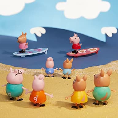 Peppa Pig Peppa Visits Australia Campervan Vehicle Preschool Toy with Rolling Wheels; Includes 8 Figures, 4 Accessories, for Ages 3 and Up (Amazon Exclusive) - Image 7