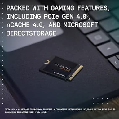WD_BLACK 2TB SN770M M.2 2230 NVMe SSD for Handheld Gaming Devices, Speeds up to 5,150MB/s, TLC 3D NAND, Great for Steam Deck and Microsoft Surface - WDBDNH0020BBK-WRSN - Image 6