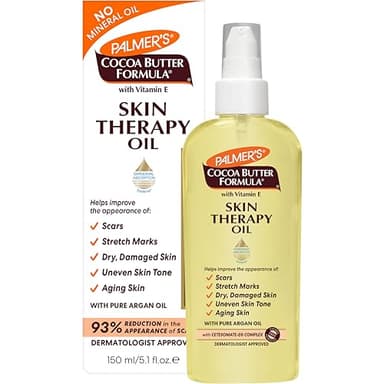 Palmer's Cocoa Butter Formula Skin Therapy Moisturizing Body Oil with Vitamin E & Pure Argan Oil, Deep Body Moisturizer for Dry, Damaged Skin, 5.1 Ounces - Image 1